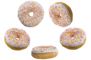 Fototapeta na wymiar Colorful fresh doughnuts