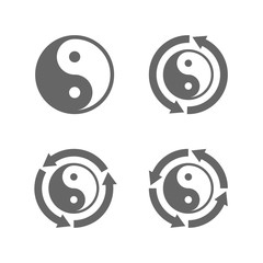 Ying yang eternal moving energy icon