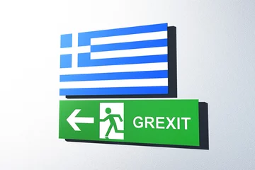Fototapeten Grexit - Griekenland uit de Euro © emieldelange
