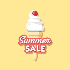Summer sale. Flat design template.