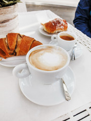 Croissant and a cup of coffee