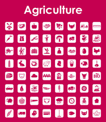 Set of agriculture simple icons