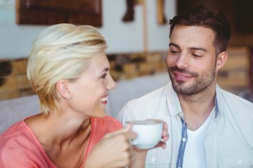  Couple taking a cup of coffee