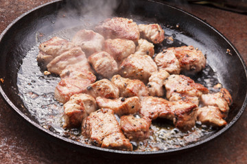 fried meat