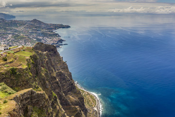 600 Meter high cliffs of Gabo Girao at Madeira Island, Portugal