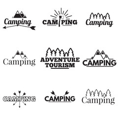 icon set camping
