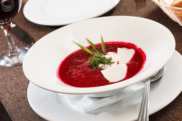 Cold beetroot soup