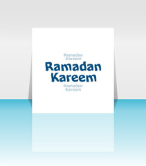 Arabic Islamic calligraphy of text Ramadan Kareem on abstract background