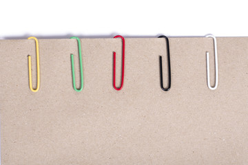 Business card with paper clip