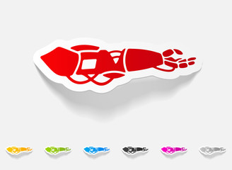 realistic design element. prosthetic