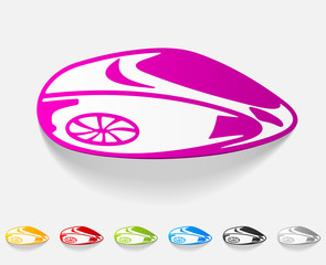 realistic design element. flying car