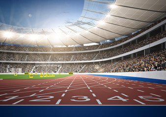 Stadion Leichtathletik Sprintstrecke © OH