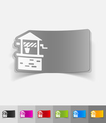 realistic design element. draw-well