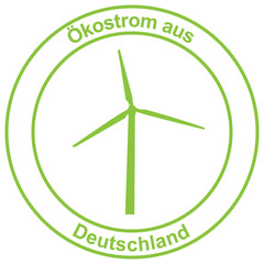 Ökostrom aus Deutschland (grün)
