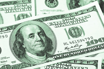 one hundred dollars conceptual background