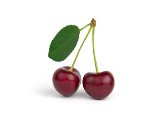 Cherry isolated on white