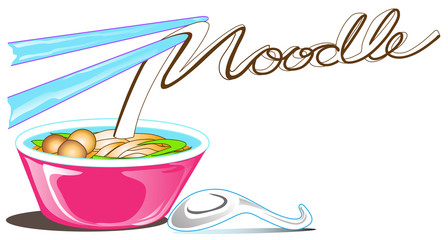 Noodle logo symbol calligraphy