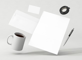 Briefpapier Kuvert Visitenkarte Vorlage Kaffee