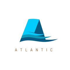 Letter A marine logo template © kilroy79