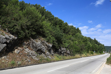 Mountain road tunnel europe