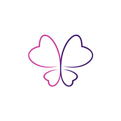 Butterfly outlines logo