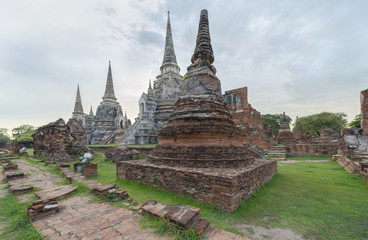 Phrasisanpeth temple in Ayutthaya historical park Thailand