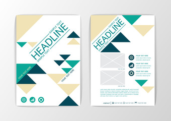 A4 Abstract Background modern Triangle design, Business Corporate Brochure Template Flyer Layout, Vector illustration