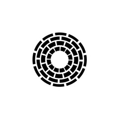 Concentric dashed circles sign - 86277139