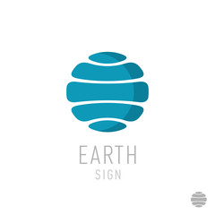 Earth logo template. Globe sign.