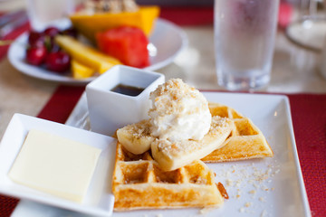 waffles for breakfast