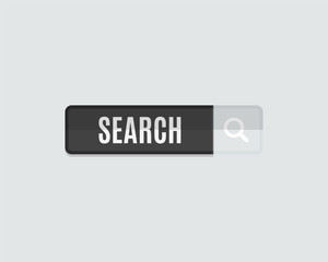 Search web button flat design. Template for website