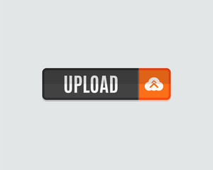 Upload web button flat design