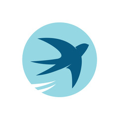 Swallow bird silhouette logo