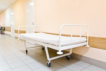 Hospital corridor interior without sicks