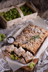 Gooseberries chocolate cake