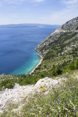 Vista dal' alto della costa croata