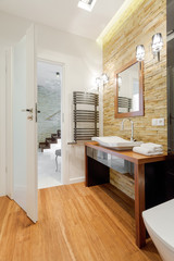 Brown exclusive bathroom