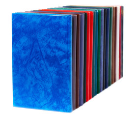 Multicolored book on a white background