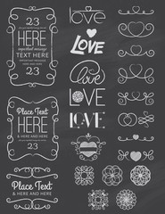 Chalkboard Love Design Elements Two