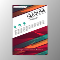 Modern Flyer, magazine, brochure report business template, abstract background, A4 size-Vector illustration