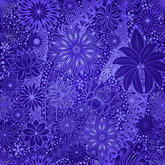 Vintage floral motif ethnic seamless background.