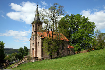 Fototapeta na wymiar Protestant church of Bornhagen (Germany)