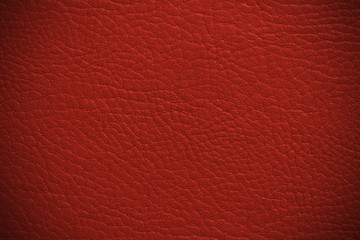 Red leather texture closeup