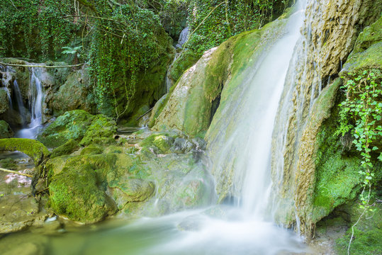 Waterfalls of Corraladas river, Alava (Spain)