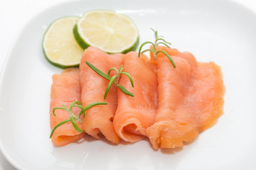 Filetes de salmón ahumado