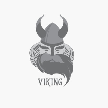 Viking logo vintage. Vector design.