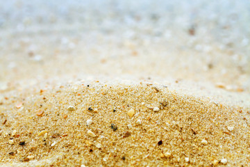 Fototapeta na wymiar Sand background close up. Toned image.