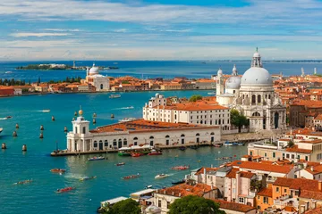 Zelfklevend Fotobehang Venetië Uitzicht vanaf Campanile di San Marco naar Venetië, Italië