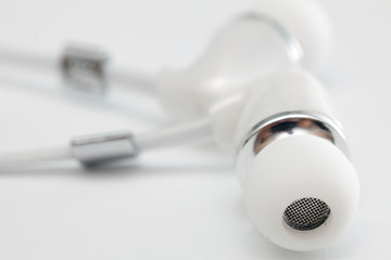 Earphones close-up