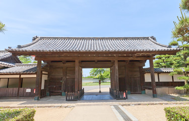 Genkansakigomon Gate of Marugame castle, Japan. National Histori